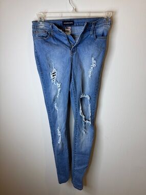 Fashion Nova Light Blue Ripped Skinny Jeans